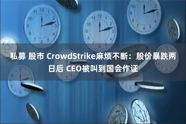 私募 股市 CrowdStrike麻烦不断：股价暴跌两日后 CEO被叫到国会作证