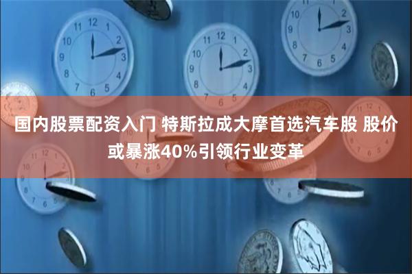 国内股票配资入门 特斯拉成大摩首选汽车股 股价或暴涨40%引领行业变革